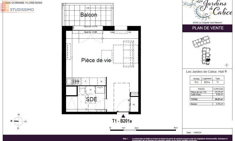 Studio 29m² La Chapelle-Saint-Mesmin - Étage 2, DPE C - Photo 9
