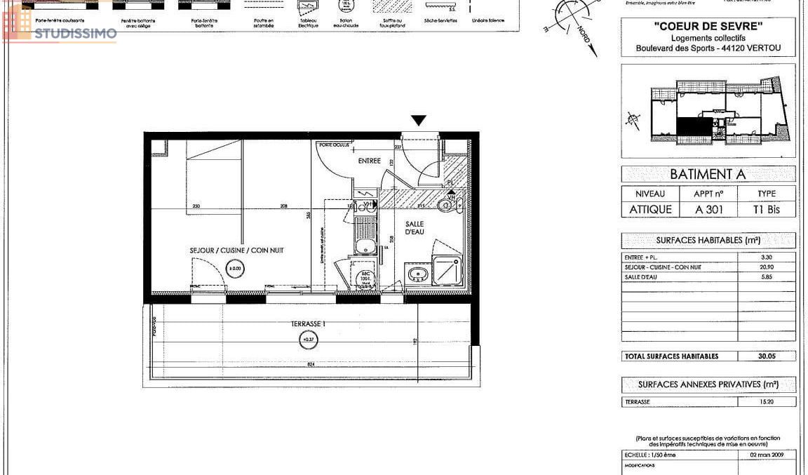 Studio 30m² Vertou - lumineux - Photo 2