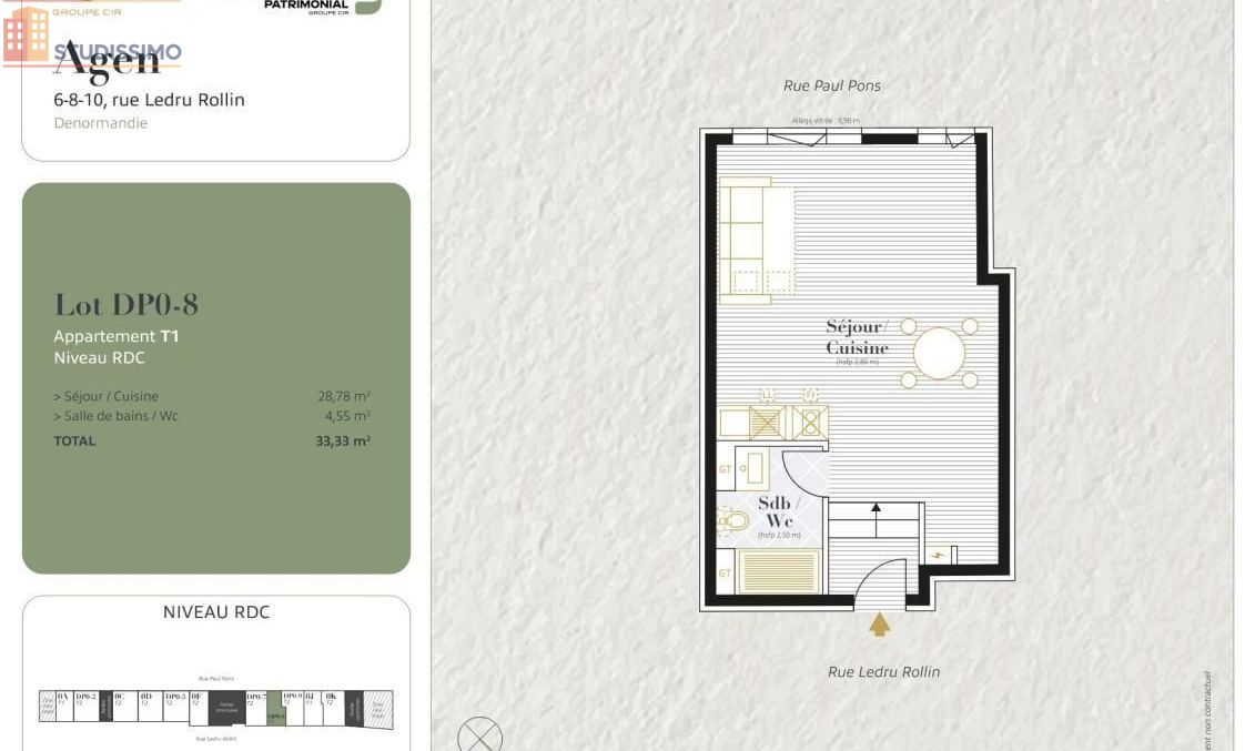 Studio 33m² Agen 47000 - Photo 1