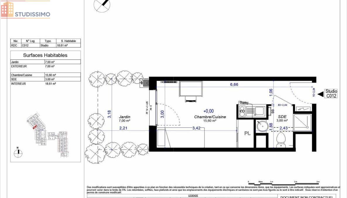 Studio 18m² Orléans - DPE B - Photo 3