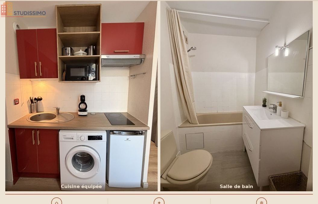 Studio meublé 22m² Cholet - Rénové, tout équipé - Photo 2