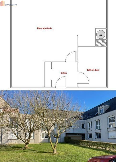 Studio meublé 32m² Coutances - Meublé, DPE D - Photo 1