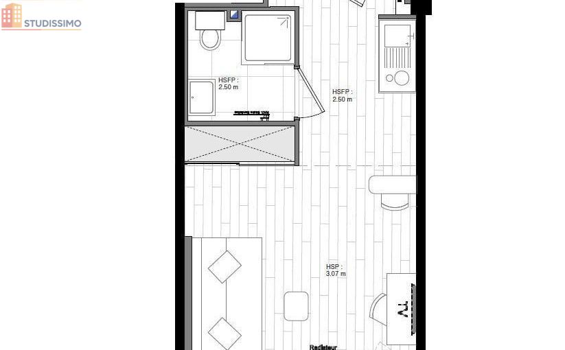 Studio 22m² Reims 51100 - Aucun caractère mentionné - Photo 1