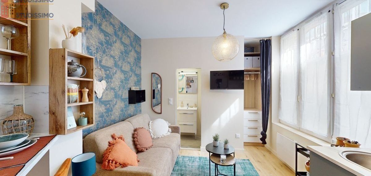 Studio meublé 13m² Reims 51100 - Meublé, compact - Photo 2