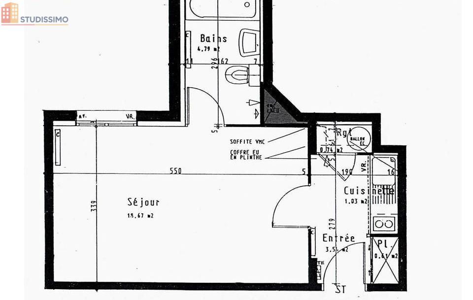 Studio 24m² Reims 51100 - Photo 1