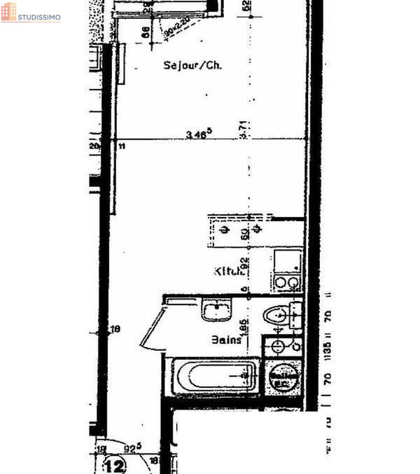 Studio 27m² Reims 51100 - Étage élevé, lumineux - Photo 1