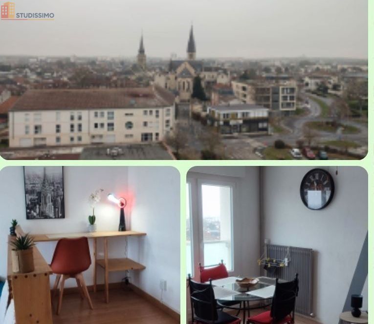 Studio meublé 27m² Saint-Memmie - Meublé, 7e étage - Photo 1