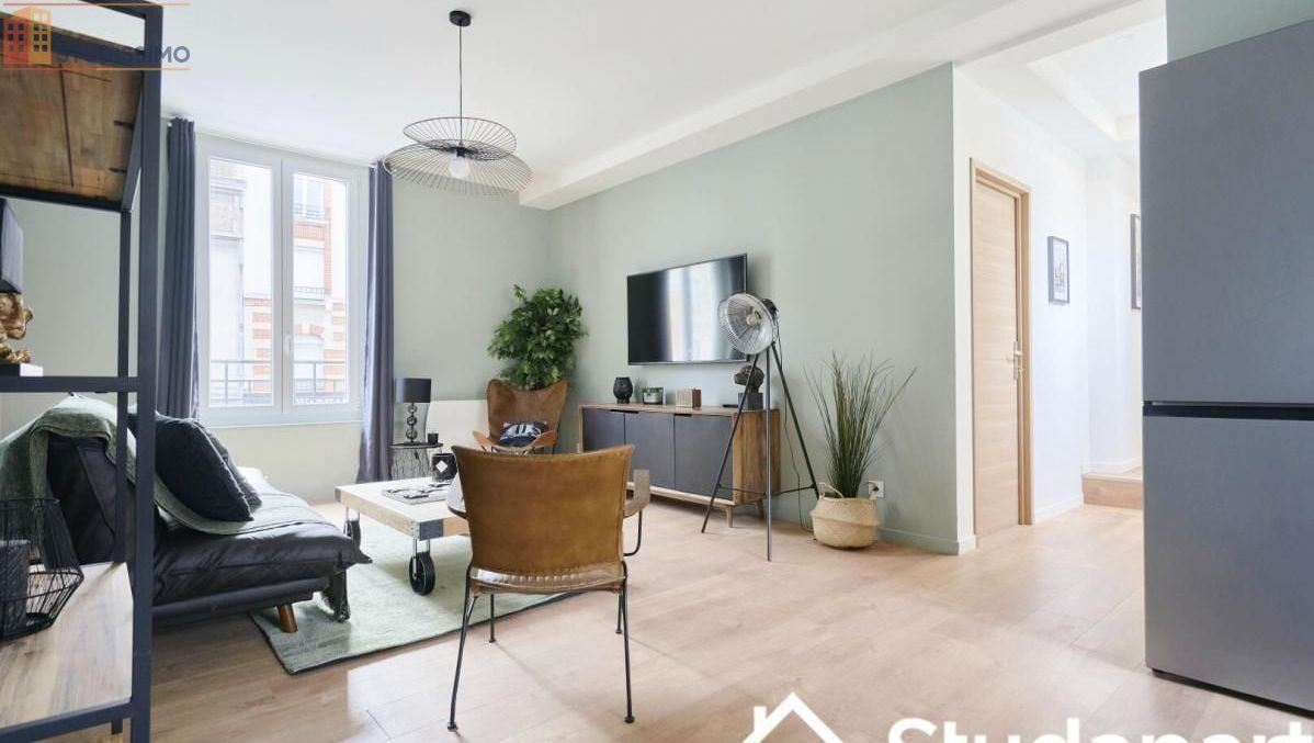 Studio meublé 13m² Reims 51100 - Lumineux, DPE A - Photo 1