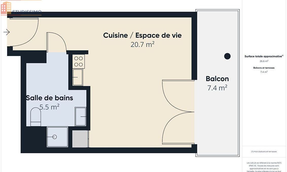 Studio 27m² Nancy 54000 - Photo 1