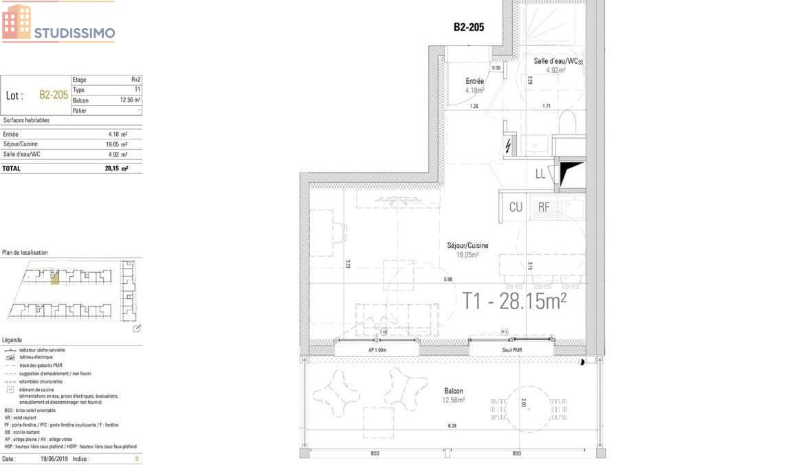 Studio 28m² Nancy 54000 - DPE B - Photo 1