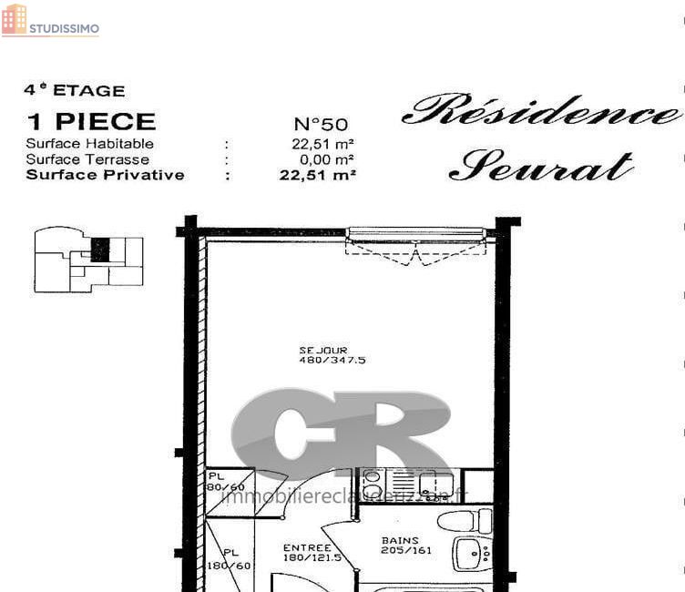 Studio 23m² Vandoeuvre-lès-Nancy - Meublé, étage 4 - Photo 1