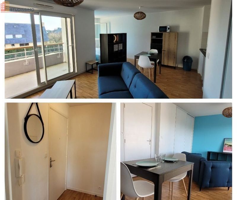Studio meublé 30m² Vannes - Balcon, parking - Photo 2