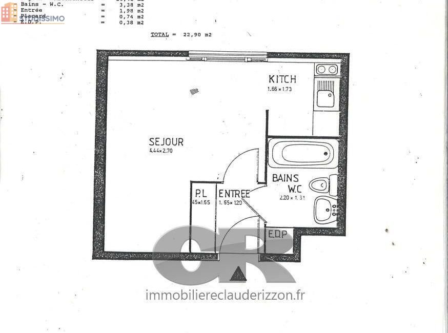 Studio 23m² Metz - Étage 3, DPE D - Photo 2