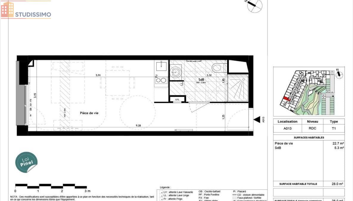 Studio 28m² Villeneuve-d'Ascq - DPE A - Photo 1