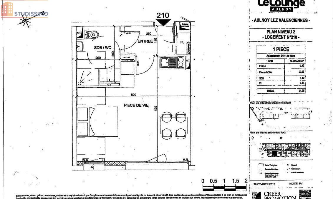 Studio 31m² Aulnoy-lez-Valenciennes - 1 pièce, DPE D - Photo 1