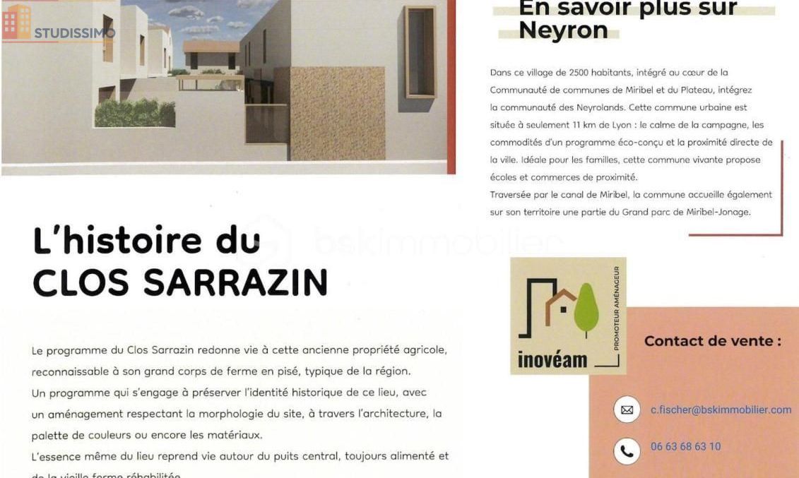 Studio 36m² Neyron 01700 - DPE A - Photo 1