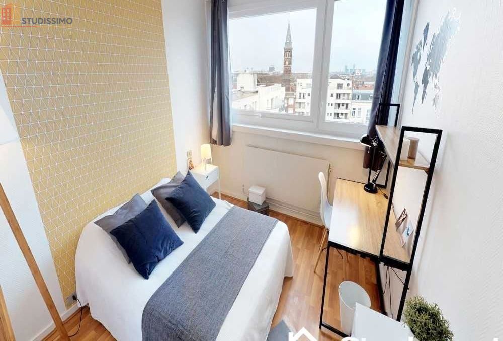 Studio meublé 11m² Lille 59800 - Lumineux, en étage élevé - Photo 5