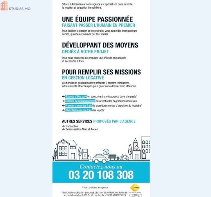 Studio 13m² Armentières - Dernier étage, lumineux - Photo 5