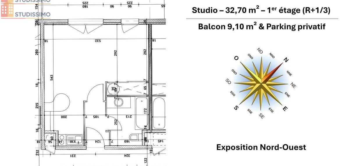 Studio 33m² Divonne-les-Bains - Lumineux, DPE C - Photo 1