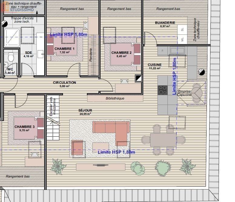 Studio 106m² Barcelonnette - Dernier étage, lumineux - Photo 3