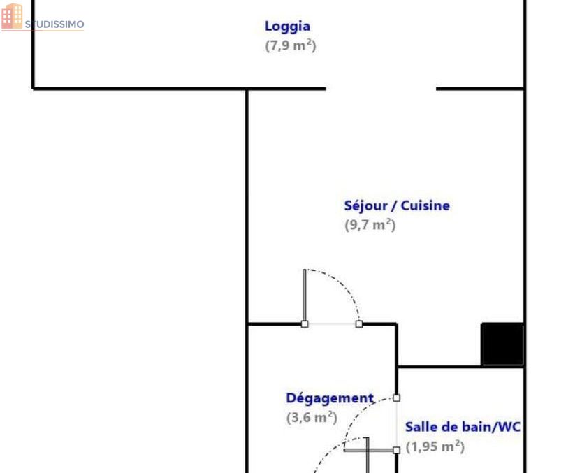 Studio 23m² Allos 04260 - Photo 2