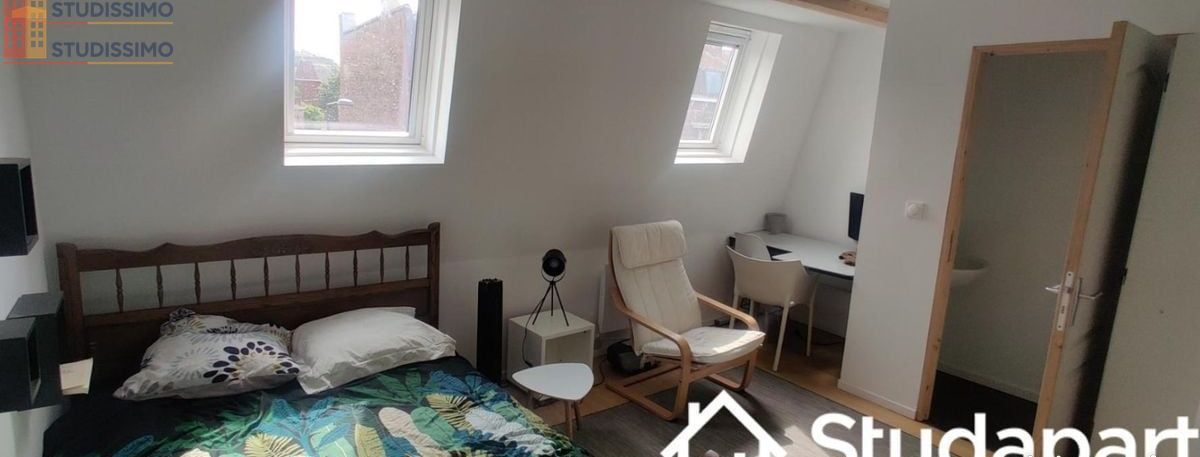 Studio meublé 16m² Roubaix - Chambre équipée, DPE A - Photo 3