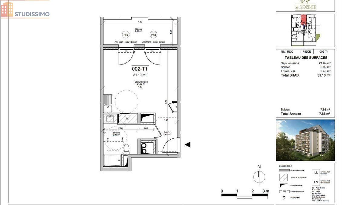 Studio 31m² Gap - DPE B - Photo 3