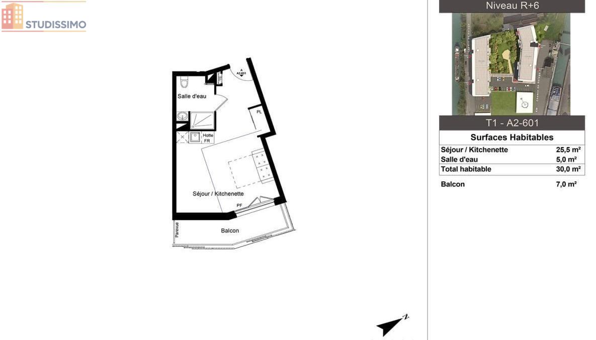 Studio 30m² Valenciennes - Lumineux, DPE C - Photo 1