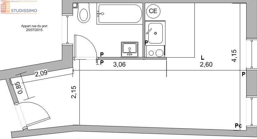 Studio 26m² Lille Vauban - Photo 2
