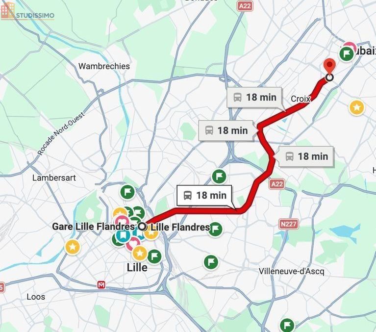Studio meublé 18m² Roubaix - Proche métro, au calme - Photo 1