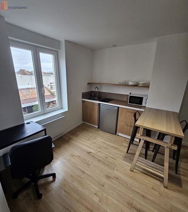 Studio meublé 20m² Haubourdin - Pour étudiant, calme - Photo 3