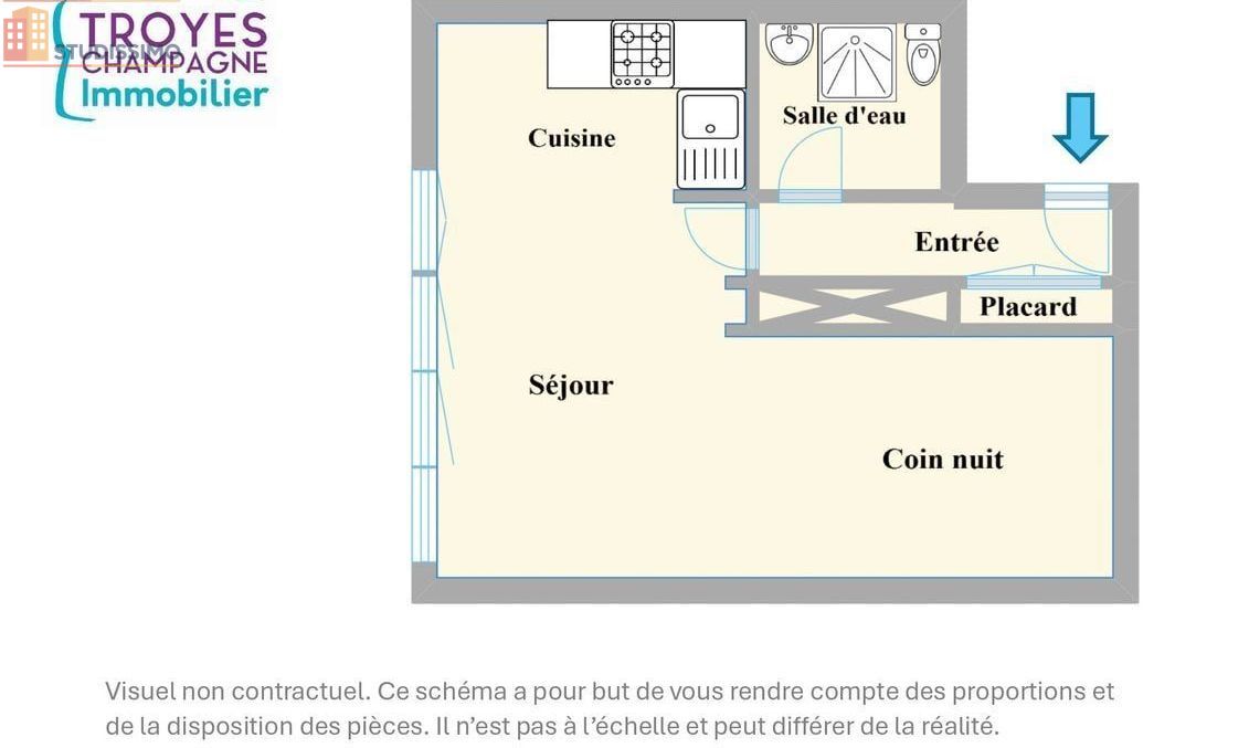 Studio 28m² Troyes - Étage élevé, lumineux - Photo 7