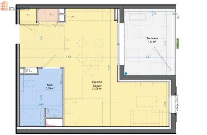 Studio 32m² Narbonne 11100 - Photo 4