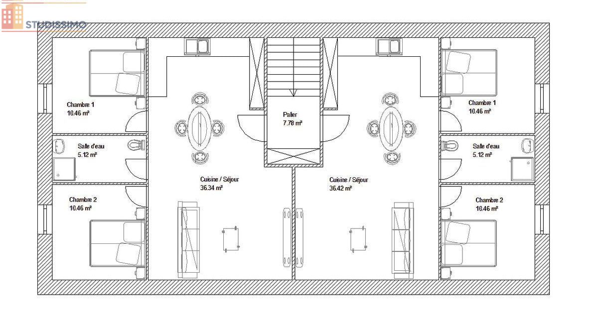 Studio 109m² Lanobre 15270 - Surface exploitable, combles aménageables - Photo 1