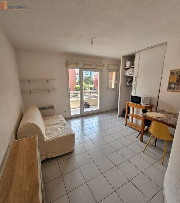 Studio meublé 20m² Perpignan 66000 - Balcon, lumineux - Photo 2