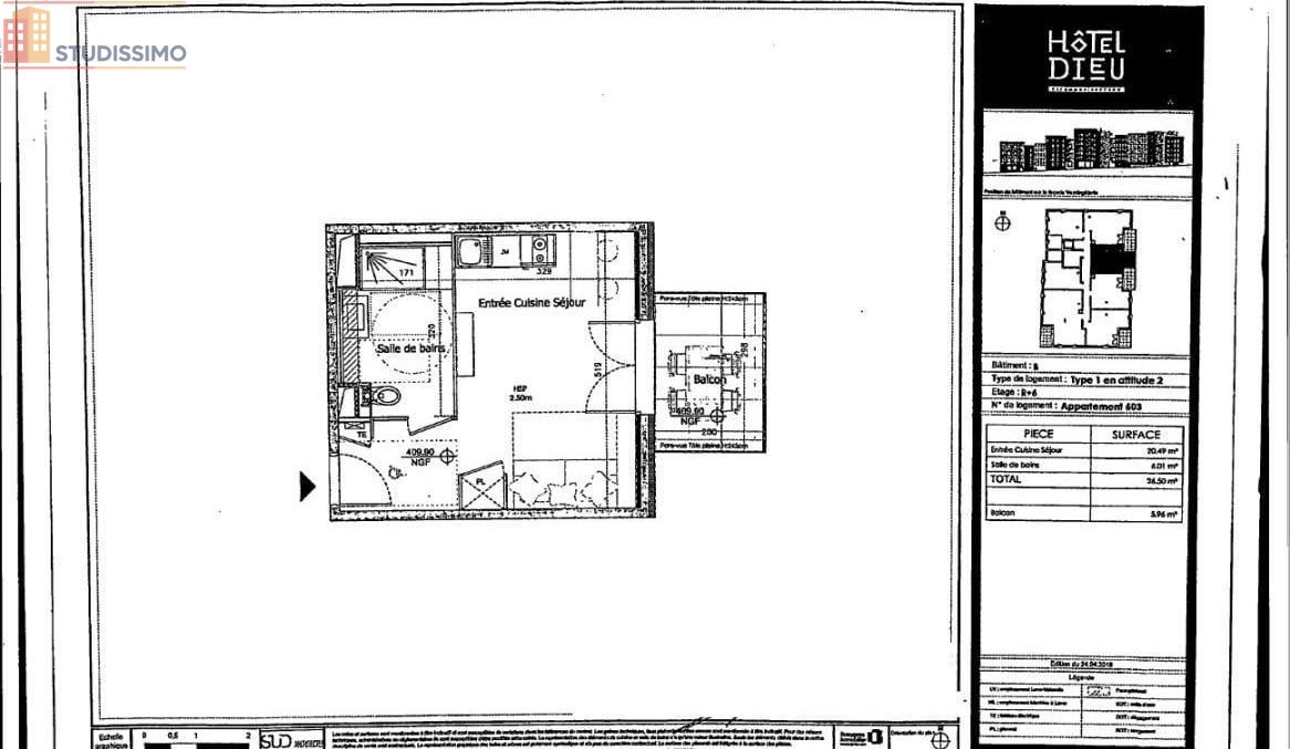 Studio 26m² Clermont-Ferrand - DPE B, lumineux - Photo 1