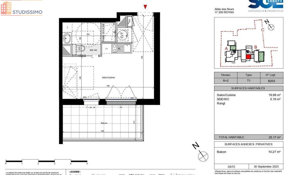 Studio 25m² Royan 17200 - 2e étage, lumineux - Photo 9