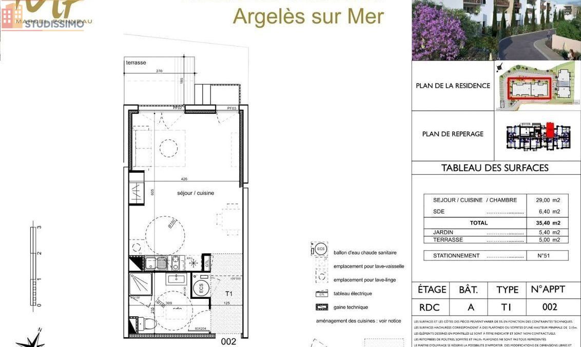 Studio 35m² Argelès-sur-Mer - DPE A - Photo 1