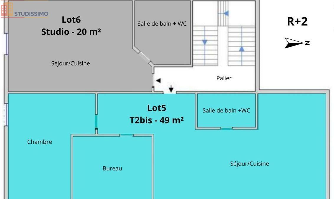 Studio 20m² Saintes - 2e étage, fort potentiel - Photo 2