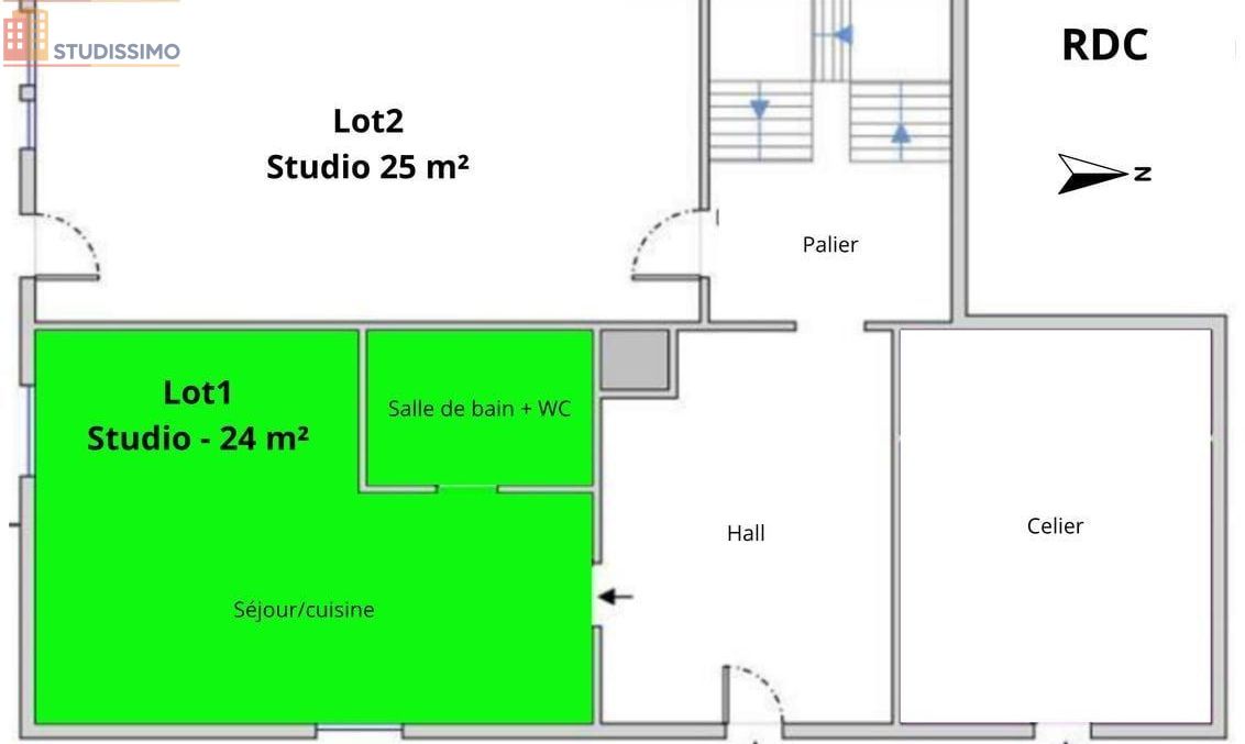 Studio 25m² Saintes - RDC, fort potentiel - Photo 1