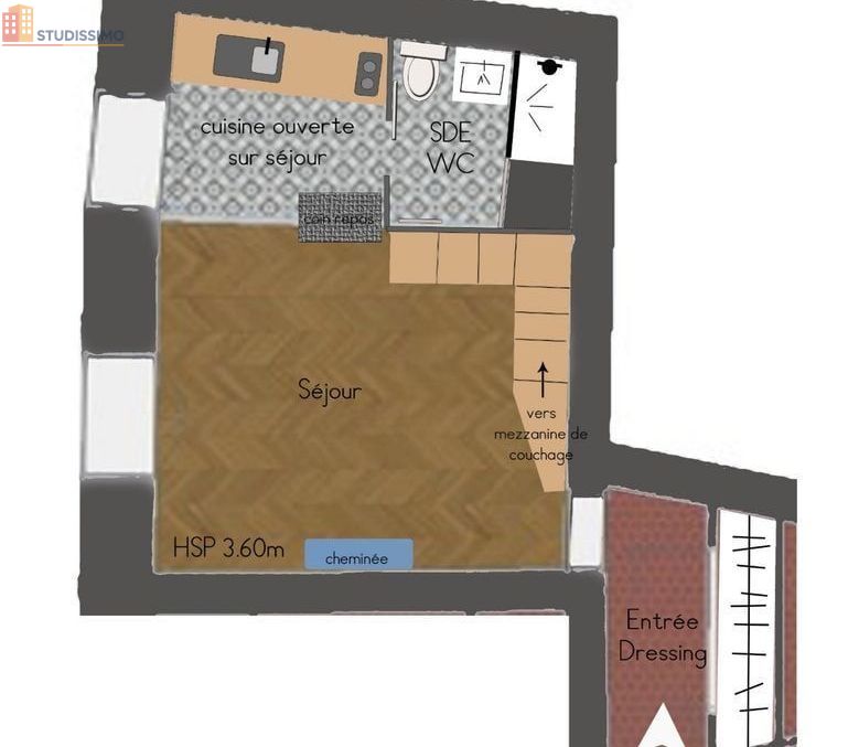Studio meublé 29m² Perpignan centre - Meublé, hypercentre - Photo 2