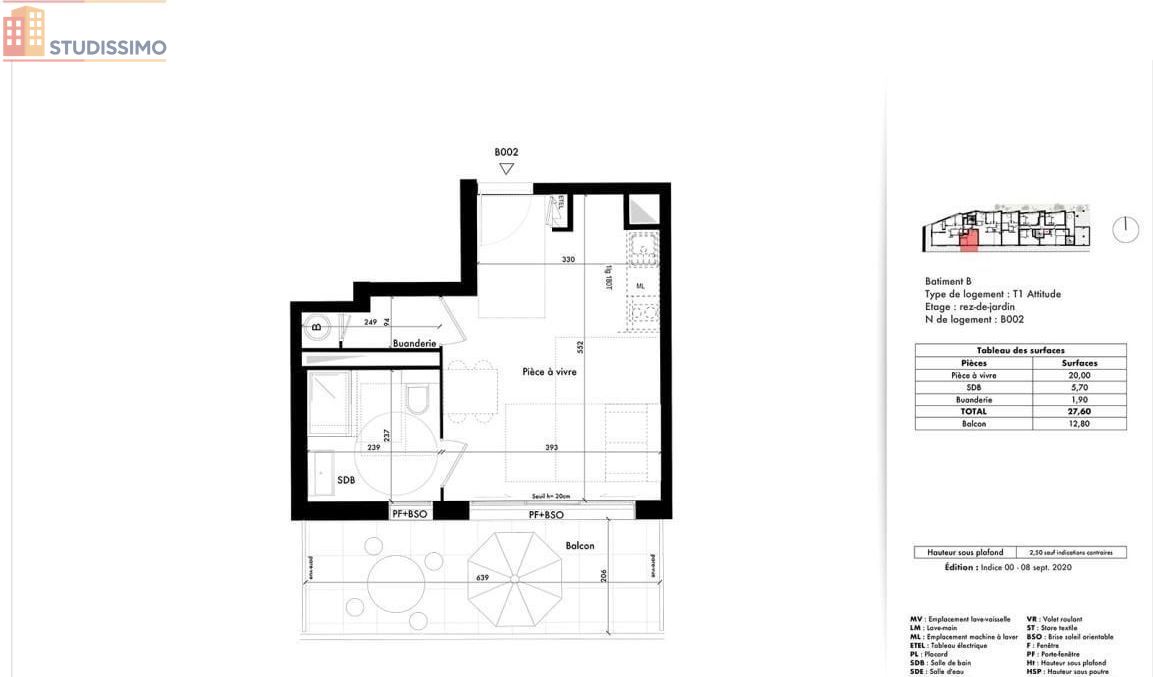 Studio 27m² Clermont-Ferrand 63000 - Photo 1
