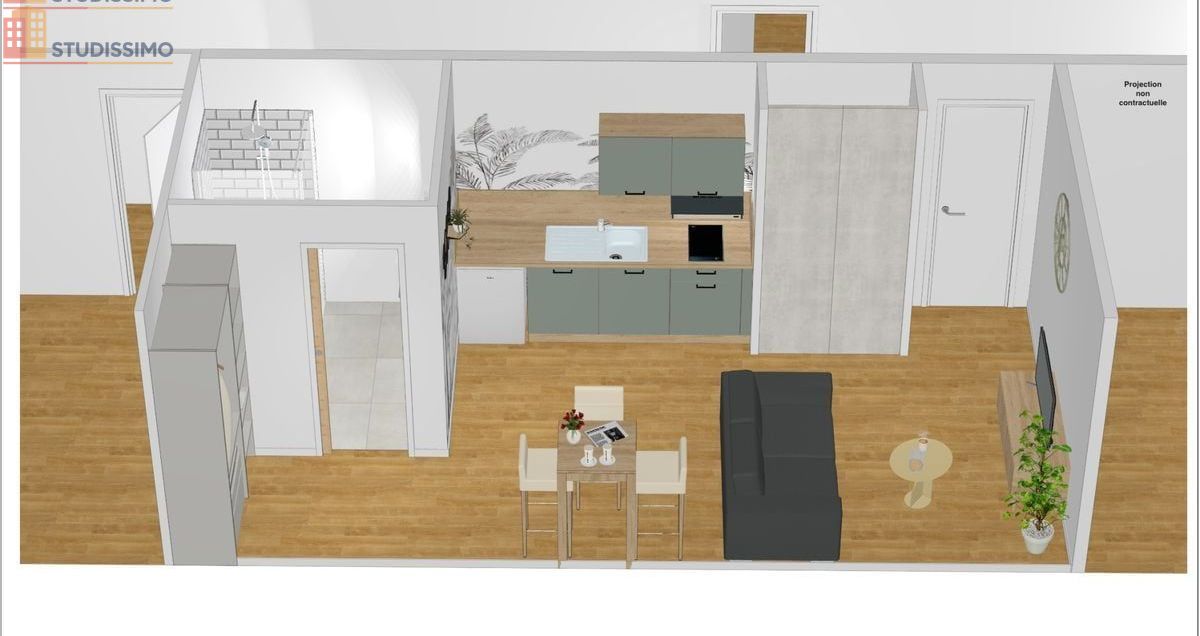 Studio 24m² Lannion 22300 - Photo 2