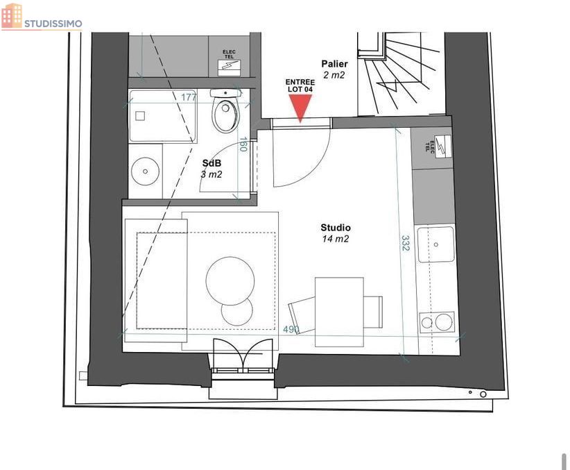 Studio 17m² Périgueux centre - Proche gare, hyper centre - Photo 2