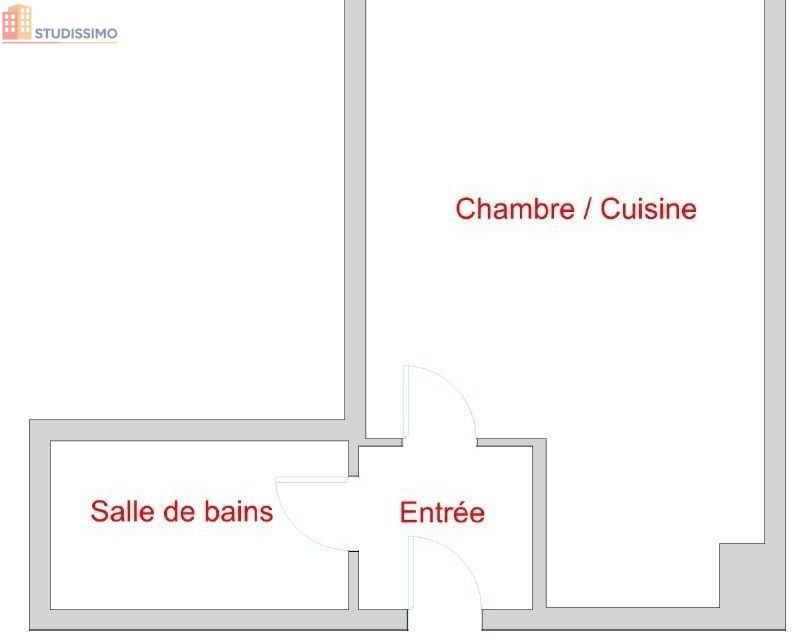 Studio 27m² Strasbourg - 2e étage - Photo 1
