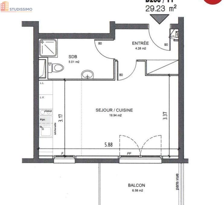 Studio 30m² Besançon 25000 - Photo 1