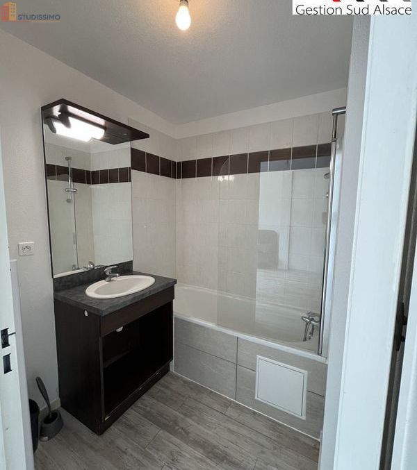 Studio meublé 20m² Mulhouse 68100 - Dernier étage, lumineux - Photo 2