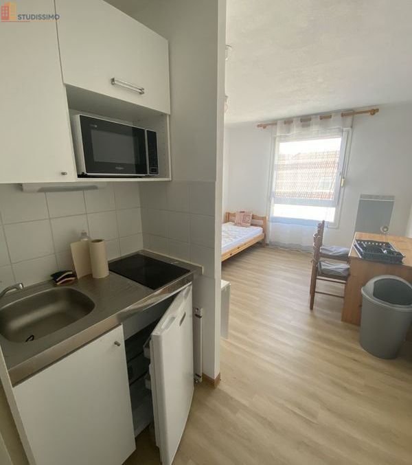 Studio meublé 20m² Mulhouse 68200 - Lumineux, étage élevé - Photo 3