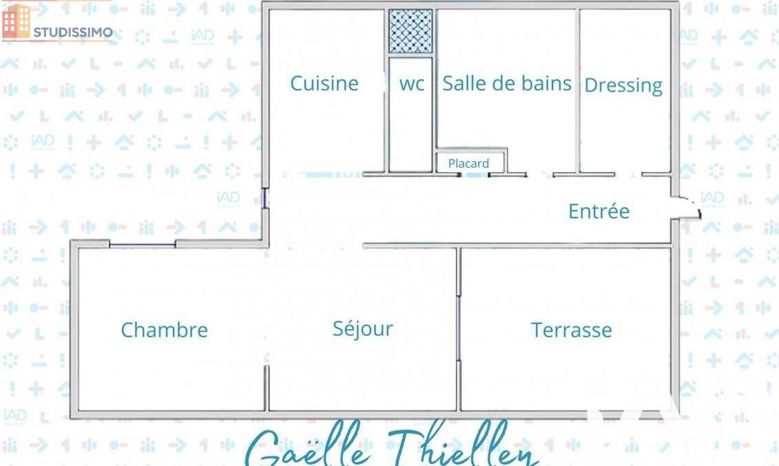 Studio 42m² Besançon centre - Dernier étage, vue dégagée - Photo 1
