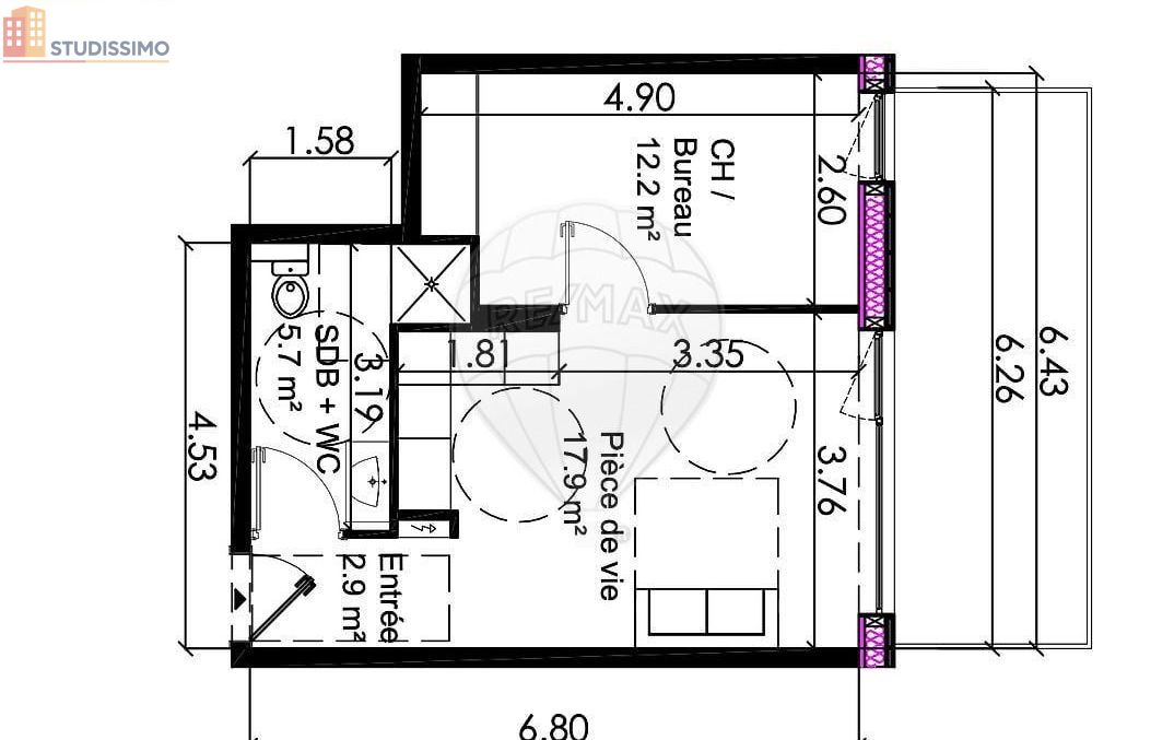 Studio 38m² Montbéliard - Lumineux, spacieux - Photo 2